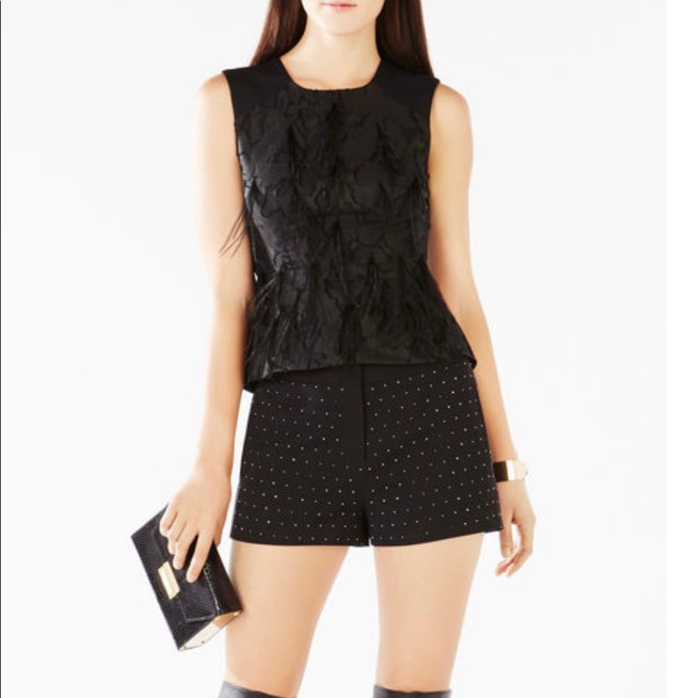 Bcbg maxazria cailan feathered top
